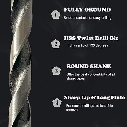 Drill Bits for Wood, Malleable Iron, Aluminium, Plastic