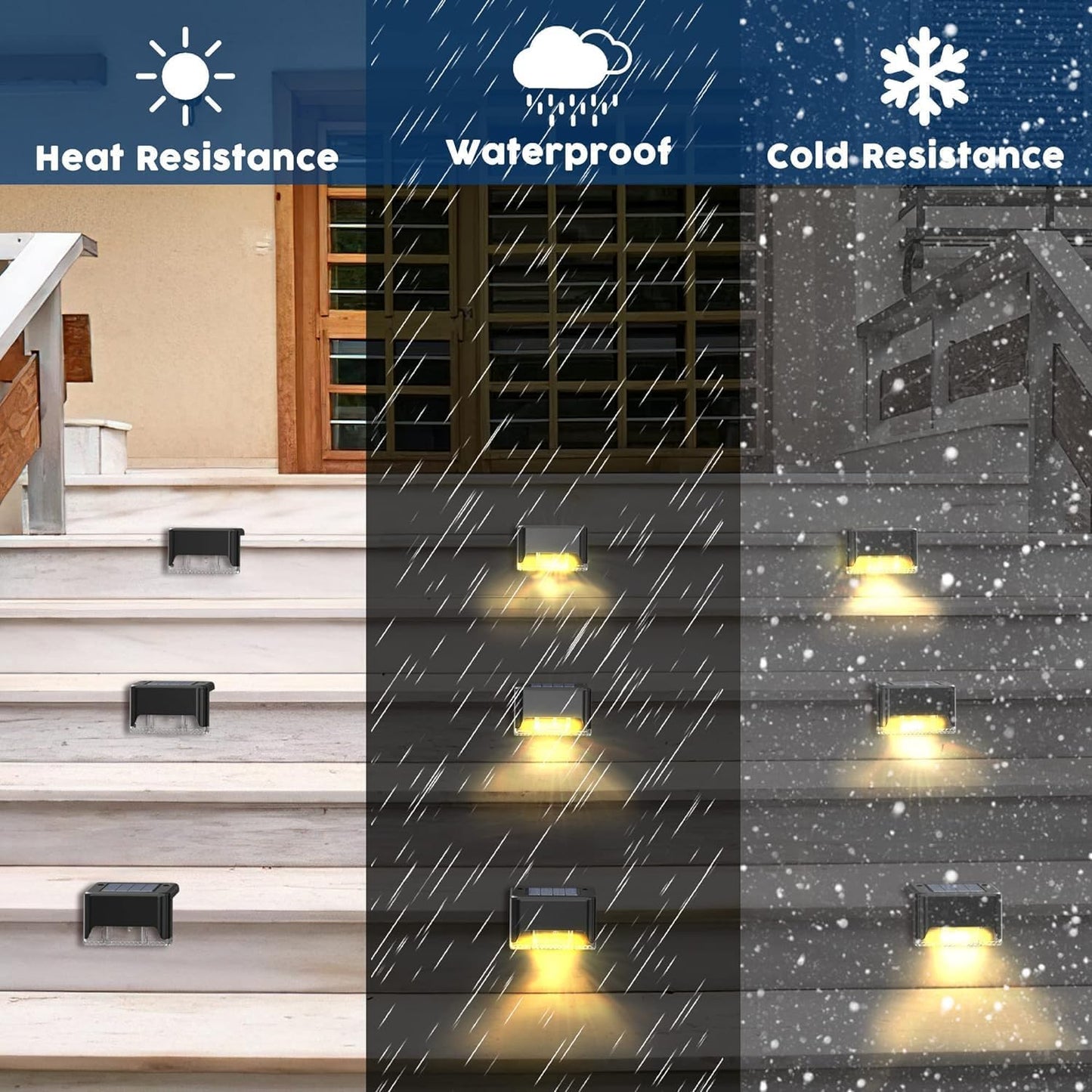 Solar Powered Waterproof Deck Lights for Outdoors